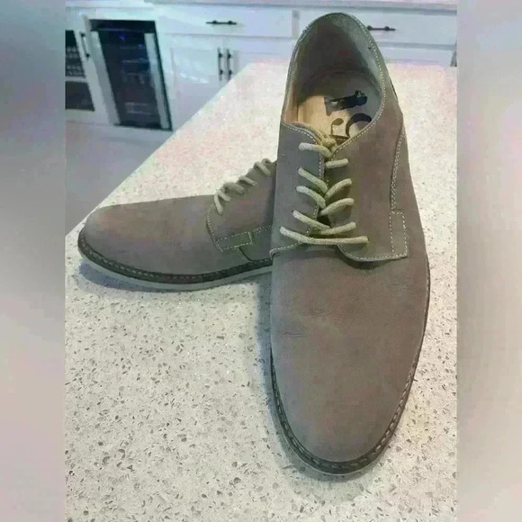 Nordstrom Mens 1901 Carson Oxfords Shoes Sand Suede Leather Size 9 1/2 Shoes - Picture 1 of 6